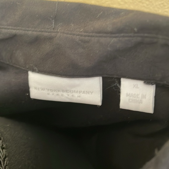 NEW YORK COMPANY BLACK stretch Short Sleeve Dress with pockets sz XL - Picture 4 of 6